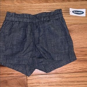 Old navy shorts chambray 3-6 months
